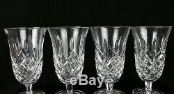 Set of 4 Waterford Araglin 6 1/2 Iced Tea with Silver Rim