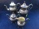 Shabby Chic Silver Plated 4 Piece Tea And Coffee Set 1950's 1960's #2