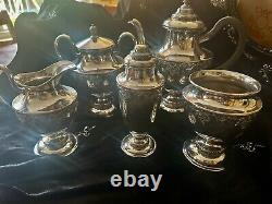 Sheffield plated Tea Set. Grapevine Pattern. Vintage