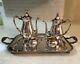 Sheridan Silver On Copper Coffee And Tea Set With Butler Tray