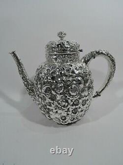 Shiebler Coffee Tea Set 1493 Antique Repousse American Sterling Silver