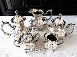 Silver Plate Coffee Tea Service Set Towle Grand Duchess 5 Piece Set