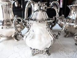 Silver Plate Coffee Tea Service Set Towle Grand Duchess 5 Piece Set