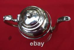 Silver Plate Coffee Tea Set 4 Pieces with Serving Tray