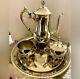 Silver Plated 5pc Coffee Tea Pot Creamer Sugar & Tray Set Rare Vintage Design