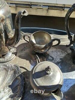 Silver-Plated Coffee and Tea Set F B Rogers 7 pcs