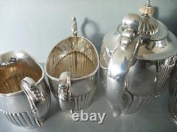 Silver Plated EPNS Tea Coffee Set 5 pieces Pot, Water, Sugar Bowl, Milk Jug