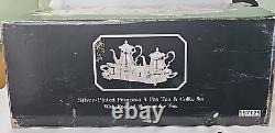 Silver Plated Princess Tea & Coffee Set Sugar Bowl Creamer Rectangular Tray New