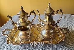 Silver-Plated Tea And Coffee Set With Tray