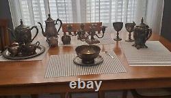 Silver Plated Tea Pots, Creamers, Sugar bowls, ETC awards collection