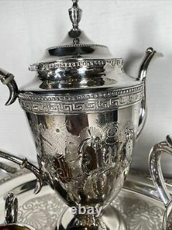 Silver Plated Tea Set Coffee Service & 24 Tray 5 Pieces BIRKS made in England