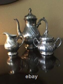 Silver Plated Tea Set Over Porcelain Set of 3 WMF 0351,0301,1301