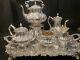 Silver Plated Victorian 5 Pieces Tea Set On Tray C1880/90
