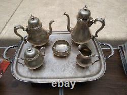 Silver Tea Set with Tray