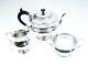 Silver Teaset Tea Set Service, Sterling, Tea Pot Teapot, Sugar, Cream, Hm 1927