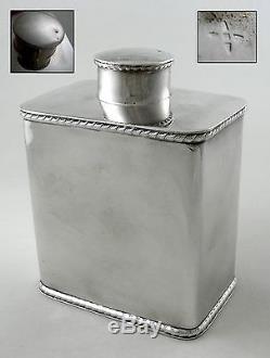Silver plated English tea caddy's set of 3 (Ca. 1900)