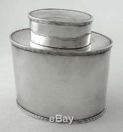 Silver plated English tea caddy's set of 3 (Ca. 1900)