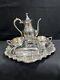 Silver Plated Tea Set 4 Pieces With Tray