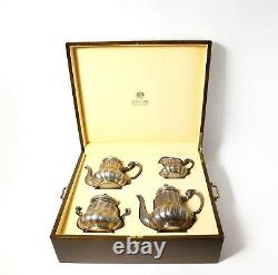 Silver tea coffee set, 4 pieces in a box. Russia, K. Faberge, 1899-1908