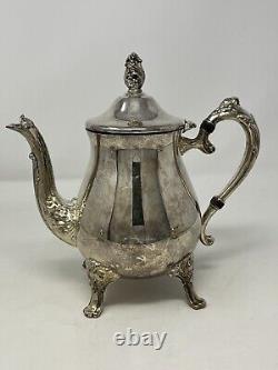 Silverplate 4 Piece Tea And Coffee Set, Alvin EP RC61, Used