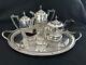 Silverplate Tea Set Teapot Coffee Servers Tray Art Nouveau Kirby Beard Ca. 1900