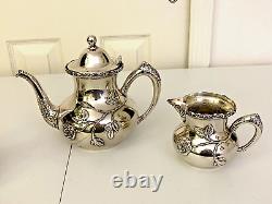 Simeon L. & George H. Rogers Vintage Silver Plated Tea Set # 1457