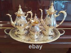 Sir Christopher Wallace Silver Plated Tea Set Barocco Style