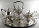 Sterling Gorham Plymouth Tea Set With Matching Tray (6 Piece Set) 1916-19