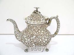 Sterling Silver Baltimore Sterling Silver Antique Floral Repousse Tea/Coffee Set