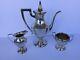 Sterling Silver Demitasse Coffee / Tea Set Moore & Hofman Hand Hammered C1930