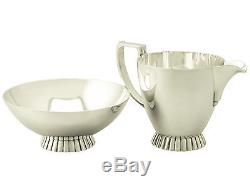 Sterling Silver Four Piece Tea and Coffee Set Art Deco Style Vintage