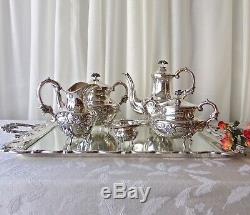 Sterling Silver Tea Set Matching Tray