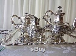 Sterling Silver Tea Set Matching Tray