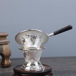 Sterling Silver Tea Set Stove Kettle Tea Pot Tea Cups 100% 999 Silver Snowflake