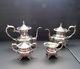 Sterling-silver-vintage-tea-and-coffee-set-4-pc- Roses -950 Sterling 72 Ozt