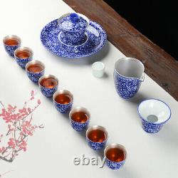 Sterling silver tea set coffee set 999 sterling tea cup saucer gaiwan tea filter