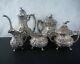 Stieff Repousse Sterling Silver Tea Set, Heavily Decorated. 5pc