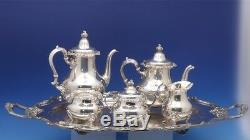 Strasbourg by Gorham Sterling Silver Tea Set 5pc with Amston SP Tray (#3119)