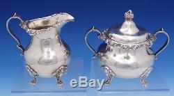 Strasbourg by Gorham Sterling Silver Tea Set 5pc with Amston SP Tray (#3119)