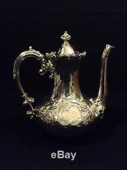 Stunning 7-pc. Victorian Era Wilcox Silver Plate Repousse Tea / Coffee Set