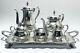 Stunning Antique Set Of 6 Victorian American Rose Wilcox Tea Set Silver Plated