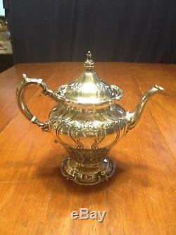Stunning Gorham Sterling Silver 7 Pc. Coffee/Tea Set Chantilly Countess Pattern