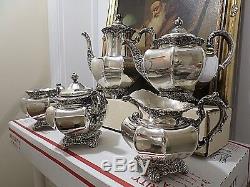 Stunning J. E. Caldwell & Co. Antique Sterling Silver Tea Set. 5 Pieces. Phila