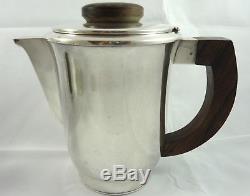 Stunning silverplated French ART DECO COFFEE TEA SET with Bauhaus details