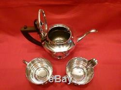 Stylish Art Deco 1937 Elkington Tea For Two 3 Piece Silver Tea Set
