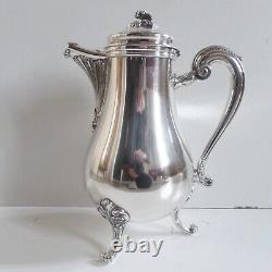 Superb Christofle France Marly Silver Plate Tea & Coffee Set 4 Pieces