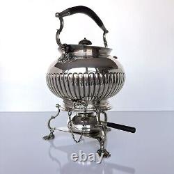 Tea Set Vintage Silver Plate English Goldsmiths & Silversmiths with Stand & Burner