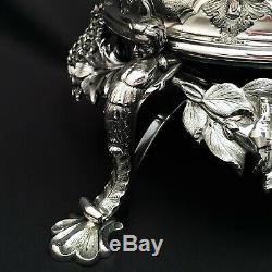 Tiffany & Co. Grosjean & Woodward 3pc. Kettle Tea Set Sterling Silver ca 1854