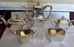 Tiffany & Co. Hampton Sterling Silver 5 Piece Tea Set With Waste Bowl # 18389