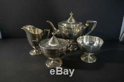 Tiffany & Co. Heavily detailed 4pc tea set in sterling silver c. 1913